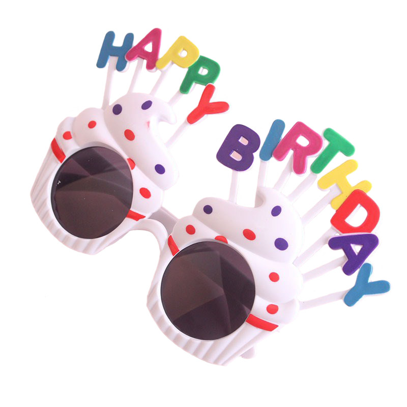 Net red Korean version of birthday glasses party strange cake decoration small red book with children creative happy glasses