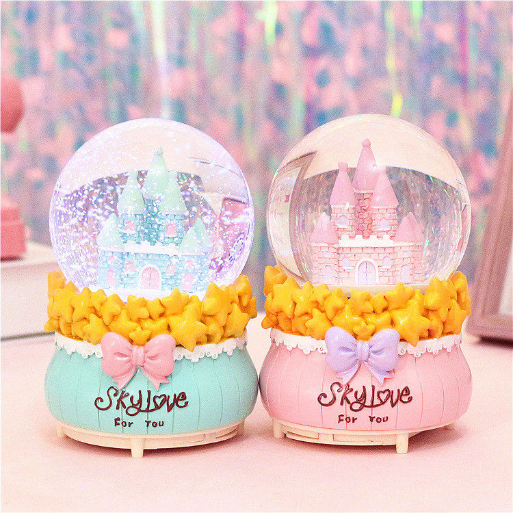 Crystal Ball Snowflake Music Box Octave Valentines Day Gifts for Girlfriend Girls and Girls New Years Birthday Gifts