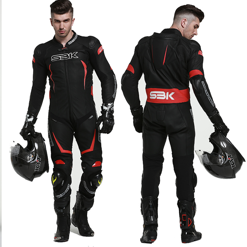 SBK jumpsuit motorcycle riding suit equipped locomotive track racing suit titanium alloy anti-fall E35