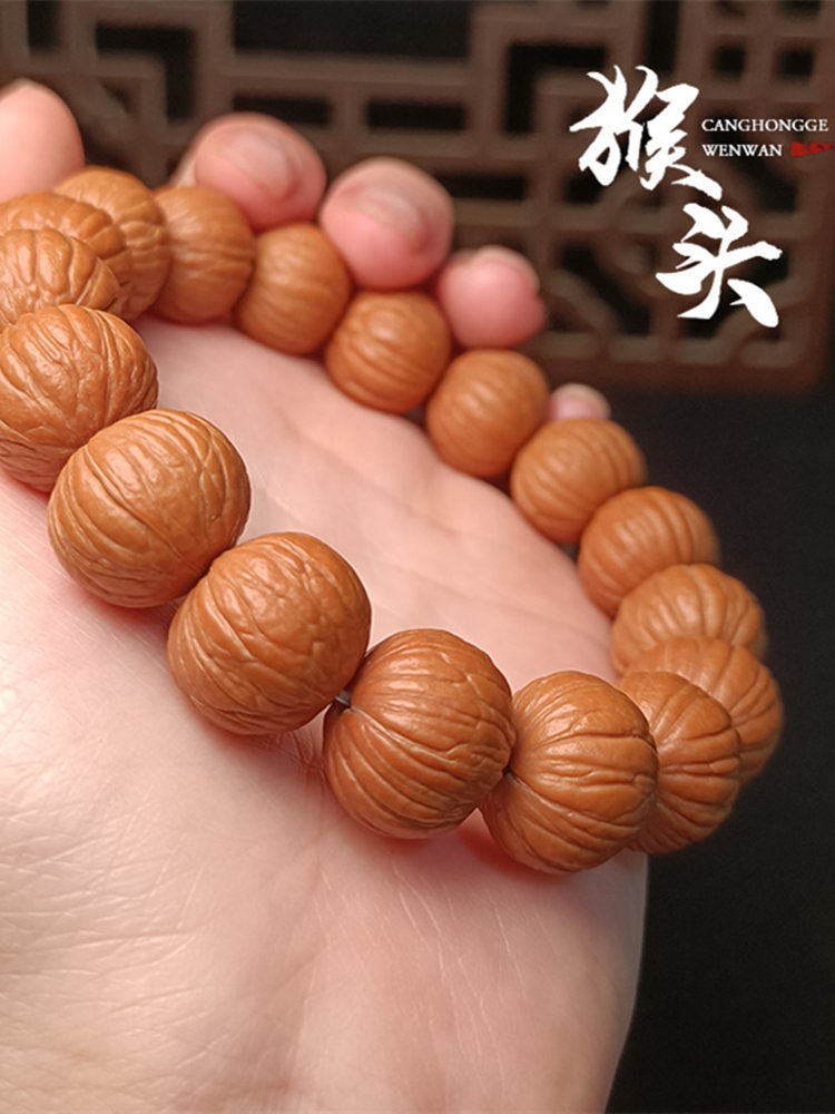 永和ゴールデンビーストモンキーヘッドブレスレット - 彫刻テンション 