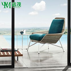 Nordic rattan chair three-piece set rattan small sofa light luxury balcony table and chair outdoor leisure table and chair courtyard garden furniture Nordic rattan chair three-piece set rattan small sofa light luxury balcony table and chair outdoor leisure table and chair courtyard garden furniture