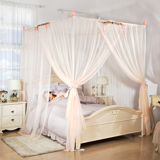 The new three door household mosquito net is easy to disassemble and clean, with a minimalist wind of 1.5m and a European style princess internet celebrity 1.8m bed The new three door household mosquito net is easy to disassemble and clean, with a minimalist wind of 1.5m and a European style princess internet celebrity 1.8m bed