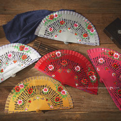 Anita wooden fan custom folding wooden fan dance fan advertising fan model catwalk fan Anita wooden fan custom folding wooden fan dance fan advertising fan model catwalk fan