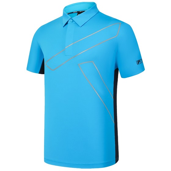 FILA men's knitted lapel short-sleeved POLO shirt 2024 autumn new golf sports T-shirt top FILA men's knitted lapel short-sleeved POLO shirt 2024 autumn new golf sports T-shirt top