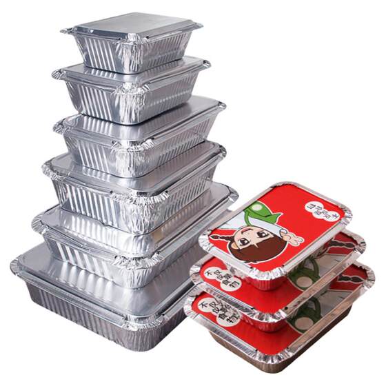 Tin paper box, barbecue special household rectangular tin paper plate bowl, commercial takeaway disposable packaging box, aluminum foil meal box Tin paper box, barbecue special household rectangular tin paper plate bowl, commercial takeaway disposable packaging box, aluminum foil meal box