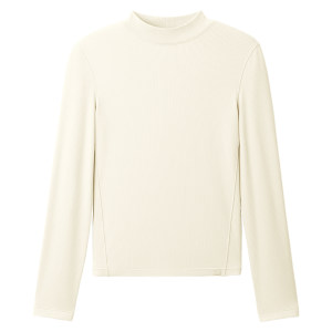 Women's versatile bottom thigh neck bottom trouser shirt with warm slim body clothes with autumn and winter long-sleeved T-shirt 
Women's versatile bottom thigh neck bottom trouser shirt with warm slim body clothes with autumn and winter long-sleeved T-shirt