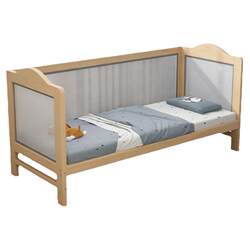 Solid wood children's splicing bed baby lifting guardrail Solid wood children's splicing bed baby lifting guardrail