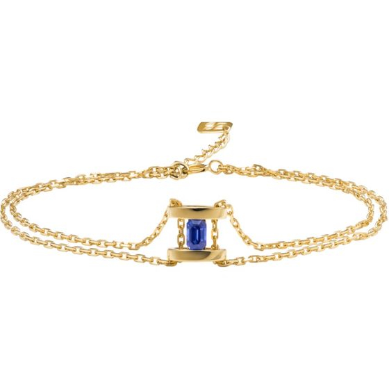 HIVENGI/Haifanji Natural Royal Blue Sapphire Bracelet 18K Gold Double Chain Colorful Gem for Women
HIVENGI/Haifanji Natural Royal Blue Sapphire Bracelet 18K Gold Double Chain Colorful Gem for Women