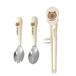Baby independent eating tableware set baby food spoon Baby independent eating tableware set baby food spoon
