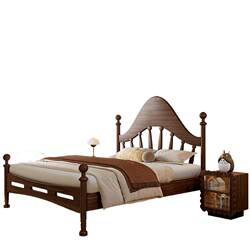 Heineken solid wood bed Windsor bed French retro mid-century style bed 1.8m double bed American master bedroom 2025 new style Heineken solid wood bed Windsor bed French retro mid-century style bed 1.8m double bed American master bedroom 2025 new style