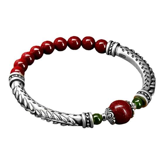 999 sterling silver wheat ear bracelet in zodiac year natural purple gold sand hand-dressing national trend men and women cinnabar bracelet gift
999 sterling silver wheat ear bracelet in zodiac year natural purple gold sand hand-dressing national trend men and women cinnabar bracelet gift
