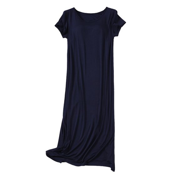 Extended version of Modal with chest pad short -sleeved night -sleeved nighttime women's cup all -in -one loose pajamas dress home service Extended version of Modal with chest pad short -sleeved night -sleeved nighttime women's cup all -in -one loose pajamas dress home service