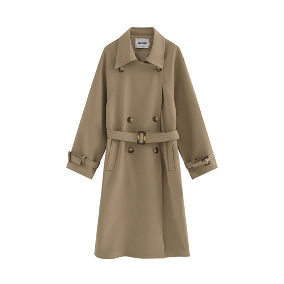 Adan cloak trench coat autumn Korean style loose and versatile temperament lace-up khaki medium double-breasted long jacket for women
Adan cloak trench coat autumn Korean style loose and versatile temperament lace-up khaki medium double-breasted long jacket for women