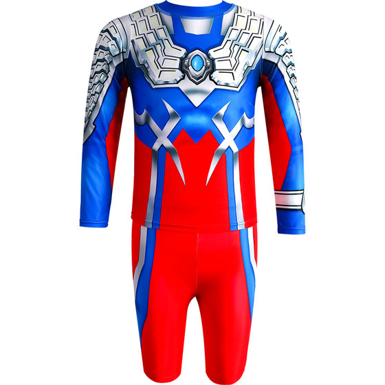 Ultraman children's swimsuits, swimming trunks, boys, one-piece swimsuits, boys, swimsuits, beach, sun protection, long sleeves Ultraman children's swimsuits, swimming trunks, boys, one-piece swimsuits, boys, swimsuits, beach, sun protection, long sleeves