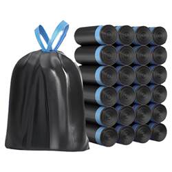 Drawstring garbage bag household portable thickened affordable kitchen vest medium and large drawstring plastic bag Drawstring garbage bag household portable thickened affordable kitchen vest medium and large drawstring plastic bag