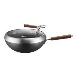 Supor titanium uncoated non-stick iron pot household composite iron wok cooking pot gas induction cooker universal Supor titanium uncoated non-stick iron pot household composite iron wok cooking pot gas induction cooker universal