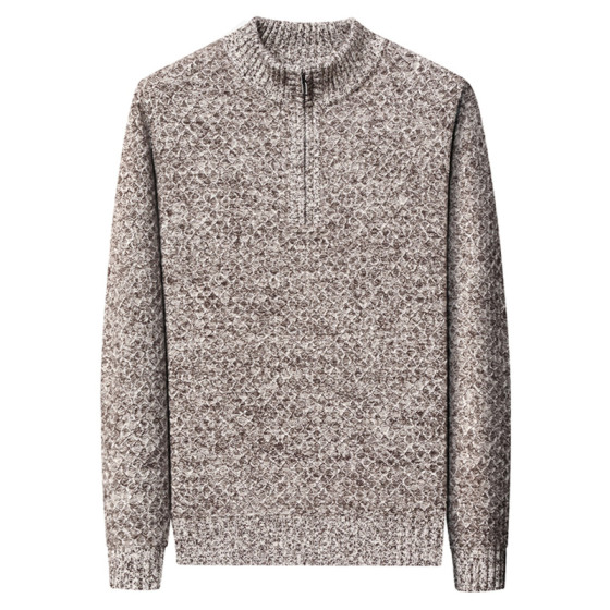 Chunzhu Shijia men's pure cashmere sweater autumn and winter thickened extra thick quilted half-zip stand-up collar sweater sweater 
Chunzhu Shijia men's pure cashmere sweater autumn and winter thickened extra thick quilted half-zip stand-up collar sweater sweater