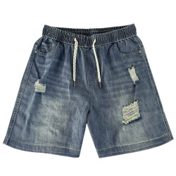 Versatile casual ripped denim shorts for petites to look taller Versatile casual ripped denim shorts for petites to look taller
