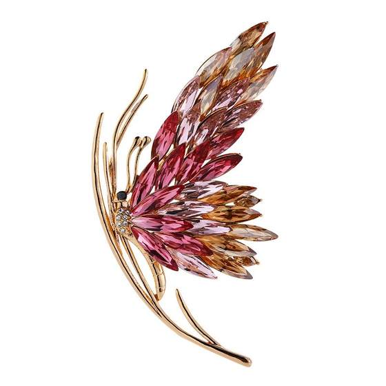 French Eternelle original design crystal brooch for women light luxury high-end 2025 new butterfly corsage gift 
French Eternelle original design crystal brooch for women light luxury high-end 2025 new butterfly corsage gift