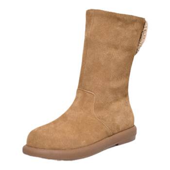 DaYaYa plus size women's shoes flat cowhide snow boots 
DaYaYa plus size women's shoes flat cowhide snow boots