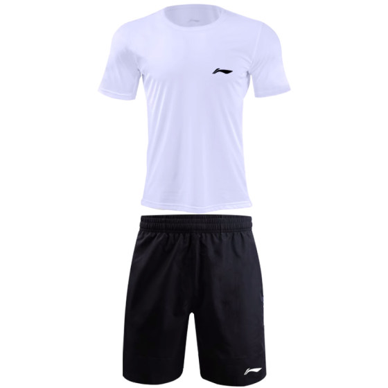 Li Ning quick-drying sports suit men's casual T-shirt shorts shorts men's fitness basketball running badminton 
Li Ning quick-drying sports suit men's casual T-shirt shorts shorts men's fitness basketball running badminton