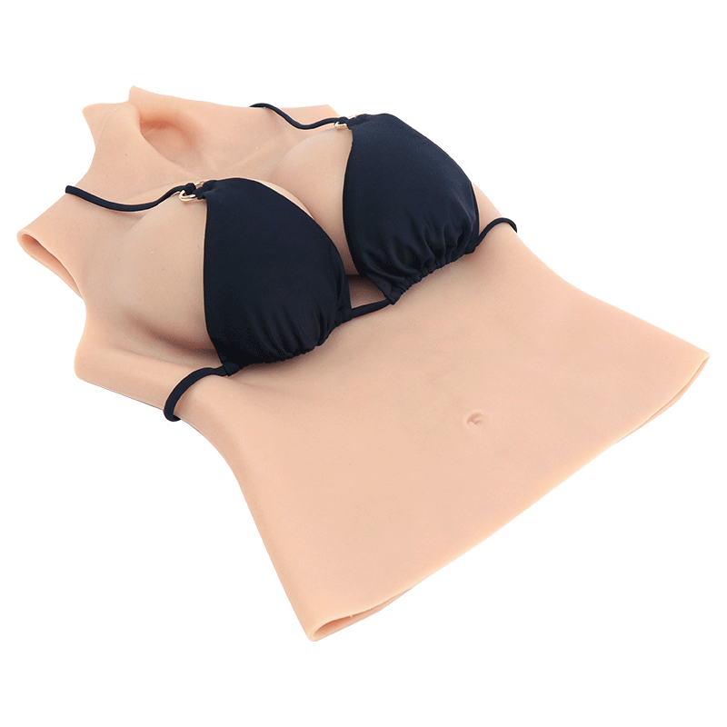 高品質]男用cd变装义乳伪娘假胸假乳房硅胶 长款变装义乳硅胶假胸男扮女装CD伪娘用ROANYER/媛野
