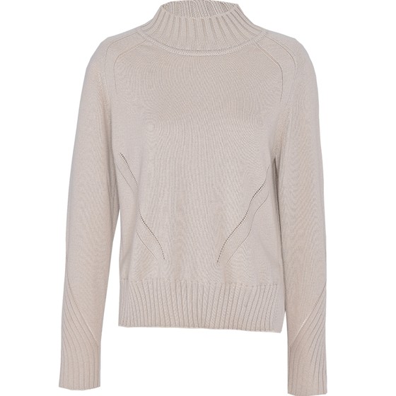 Light autumn pure wool knitted pullover half turtleneck sweater women's casual loose top autumn and winter short T2051 Light autumn pure wool knitted pullover half turtleneck sweater women's casual loose top autumn and winter short T2051