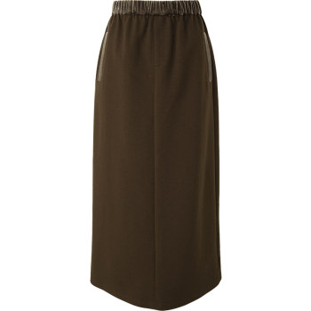 Yalida spliced elastic waist knitted skirt for women Yalida spliced elastic waist knitted skirt for women