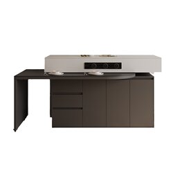 Italian retractable rotating island dining table integrated T-shaped L-shaped home slate bar table kitchen bar island table Italian retractable rotating island dining table integrated T-shaped L-shaped home slate bar table kitchen bar island table