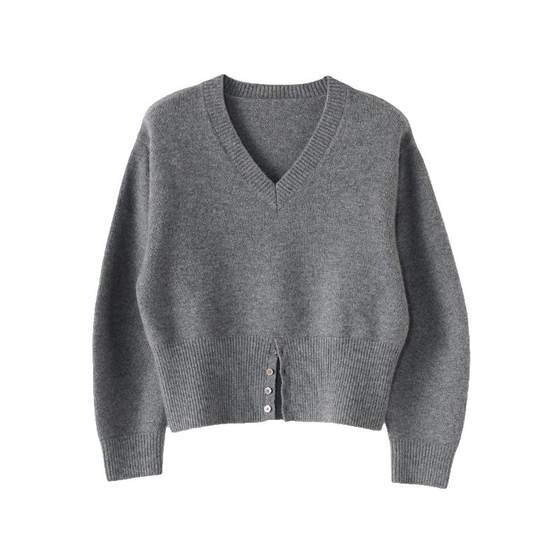 AS Sweater Women's 25 Winter New Style Ribbed V-neck Loose Lazy Style Waisted Multiple Wear Casual Pullover Sweater 
AS Sweater Women's 25 Winter New Style Ribbed V-neck Loose Lazy Style Waisted Multiple Wear Casual Pullover Sweater