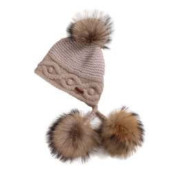 Thickened retro cashmere knitted hat and gloves set winter Thickened retro cashmere knitted hat and gloves set winter