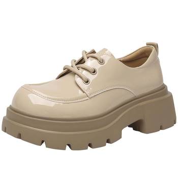 loafers flat high heels british thick sole square toe loafers flat high heels british thick sole square toe