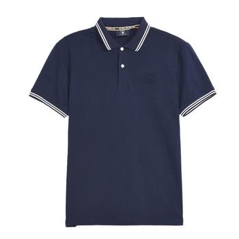 Short-sleeved business casual men's contrasting color lapel POLO shirt
 Short-sleeved business casual men's contrasting color lapel POLO shirt