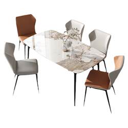 New light luxury rock dining table Pandora bright light New light luxury rock dining table Pandora bright light