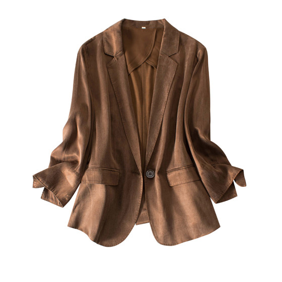 Japanese order light, light comfortable short outer set female vertical copper ammonia delicate arch needle slice a buckle small suit
Japanese order light, light comfortable short outer set female vertical copper ammonia delicate arch needle slice a buckle small suit