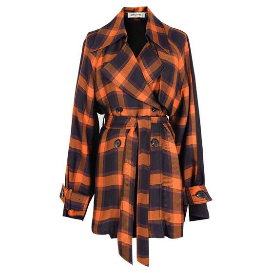 Misiyang 2025 autumn new style stylish plaid splicing jacket for women lace-up waist-retracting commuting windbreaker 0663
Misiyang 2025 autumn new style stylish plaid splicing jacket for women lace-up waist-retracting commuting windbreaker 0663