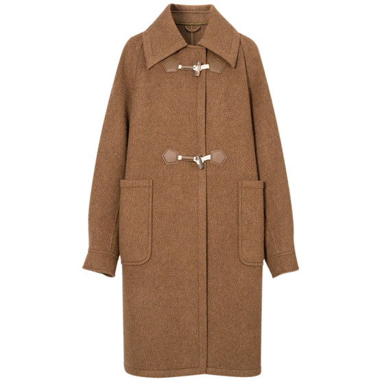 Evelymallard College Style Bull Horn Button Camel Fleece Temperament Double-sided Woolen Coat Women's 2023 Winter Woolen Coat
Evelymallard College Style Bull Horn Button Camel Fleece Temperament Double-sided Woolen Coat Women's 2023 Winter Woolen Coat