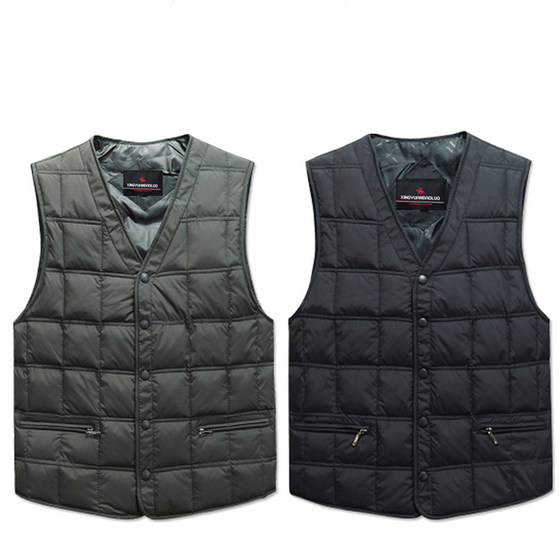 Middle-aged and elderly down vest male father horse clip business close-fitting warm vest V-neck large size inside duck down jacket
Middle-aged and elderly down vest male father horse clip business close-fitting warm vest V-neck large size inside duck down jacket