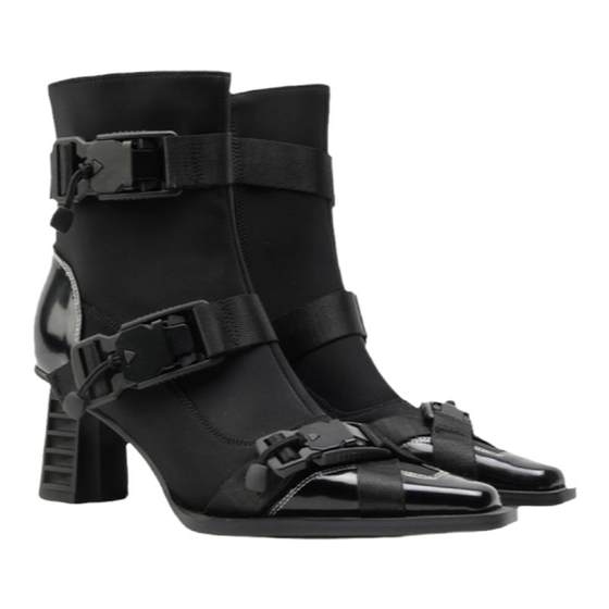 Colorful Bridge丨Fashion functional boots Magnetic lock black square head women's short boots
Colorful Bridge丨Fashion functional boots Magnetic lock black square head women's short boots