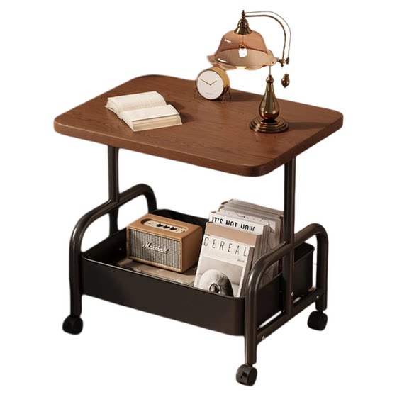 Medium style small cart storage rack snack storage rack living room movable sofa side several small tables on the bed side table Medium style small cart storage rack snack storage rack living room movable sofa side several small tables on the bed side table