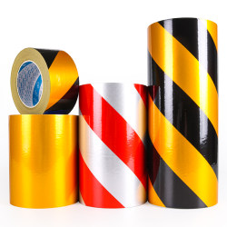 White high intensity reflective film fire warning tape White high intensity reflective film fire warning tape