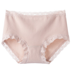 Fat mm large size mid-waist pure cotton underwear feminine lace Fat mm large size mid-waist pure cotton underwear feminine lace