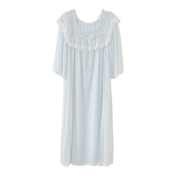 BIEN French nightgown with breast pad for women in spring and autumn sweet and cute princess palace style home clothes modal pajamas
BIEN French nightgown with breast pad for women in spring and autumn sweet and cute princess palace style home clothes modal pajamas