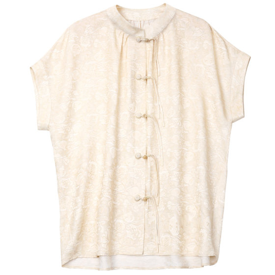 Fietang Silk Flower New Chinese Improved Handmade Plate Tassel Button Women's Stand Collar Literary Retro Short Top
Fietang Silk Flower New Chinese Improved Handmade Plate Tassel Button Women's Stand Collar Literary Retro Short Top