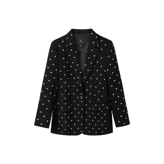 Jason Wen casual commuter style retro suit 2025 spring new black elegant heavy industry diamond coat for women
Jason Wen casual commuter style retro suit 2025 spring new black elegant heavy industry diamond coat for women