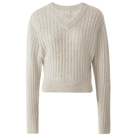 OCHIRLY V-neck wool pullover women's top with dropped shoulders, warm and chic 2025 autumn and winter top goods 
OCHIRLY V-neck wool pullover women's top with dropped shoulders, warm and chic 2025 autumn and winter top goods