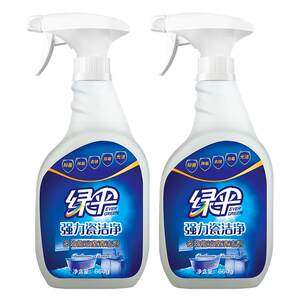 Green Umbrella Porcelain Clean Tile Cleaner Solid Tile Clean 2 bottles of household toilet glass Green Umbrella Porcelain Clean Tile Cleaner Solid Tile Clean 2 bottles of household toilet glass