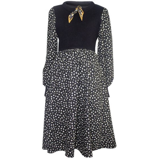 Women's Spring and Autumn Long Sleeve Floral Sweater Dress 2025 New Niche Design Sense and Temperament Waist-Close-Base Long Skirt
Women's Spring and Autumn Long Sleeve Floral Sweater Dress 2025 New Niche Design Sense and Temperament Waist-Close-Base Long Skirt