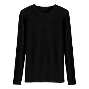 Bottoming shirt 2025 new women's autumn coat black round neck solid color German velvet pure cotton women's long-sleeved T-shirt large size top 
Bottoming shirt 2025 new women's autumn coat black round neck solid color German velvet pure cotton women's long-sleeved T-shirt large size top
