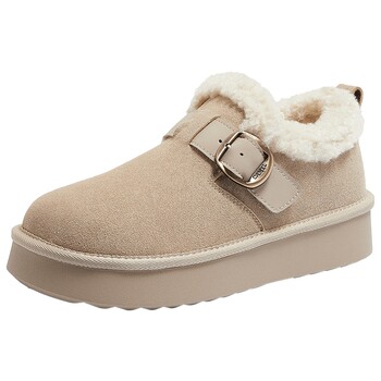 Camel plus velvet and thick fur shoes Birkenstock women's snow boots Camel plus velvet and thick fur shoes Birkenstock women's snow boots